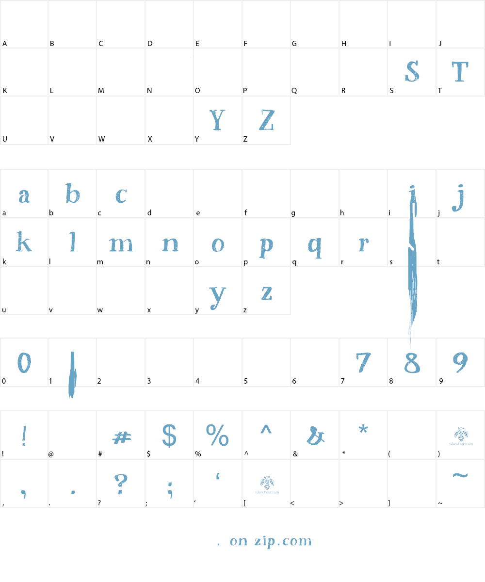 Sorsod Borsod Demo Font Character